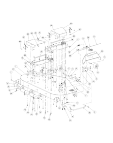 Fabricated Cutter Deck Diagram and Parts List for M60-KW 53CB5D8X750-25-HP-OHV Cub Cadet Lawn Tractor